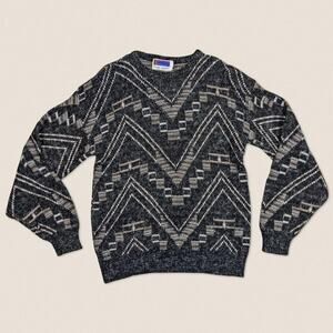 Vintage Grandpa Sweater Crew Neck Graphix Size Medium Women's